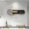 壁の時計装飾時計ホームリビングルームクォーツギフトユニークなブラックゴールドアートラグジュアリーモダンデザインサイレント美学デコ