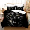 Bedding sets Wolf Cute Animal Bedding Set 3d Printing Kids Luxury Gift Duvet Cover Comfortable Home Textiles Single Full Size R230823