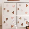 Pegatinas de pared, 6 hojas, pegatinas creativas de corazones bohemios para habitación de bebé, papel tapiz de vinilo, Mural, decoración de dormitorio para niños, muebles 230822