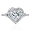 Anelli per matrimoni Wong Rain 100 925 Sterling Silver Heart Cop 1 4 ct Pink Sapphire Citrine Gemstone Women Ring Gioielli Regali di fidanzamento di gioielli 230822
