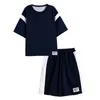 Kleidungssets Teenager -Jungen Anzüge für 514 Jahre Kinder Kids Sommer Ankunft Kurzarm T -Shirt Shorts 2pcsets Casual Outfits 230823