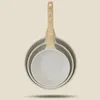 Pannen aluminium wok pan met handgreep voor huisinductie elektrisch en gaskookplaat 5 maten r7ub