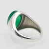 Anelli nuziali all'ingrosso 925 Sterling Silver Stone Made uomini vintage Verde Mano Mano Maschio Male 230822