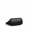 Woven Bag Fiberglass Designer Women's Bag High-End Shoulder Messenger Bag Soft Sheepskin Time Simple Shopping Bag Black Gray 2023 Autumn New