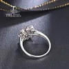 Hochzeitsringe Romantische Blumendesign reichhaltige natürliche Farbe Opal Turmalin Ring Frauen S 925 Sterling Silber Fine Juwely Geschenk 230822