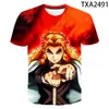 T-shirts pour hommes Été Kimetsu No Yaiba 3D Chemise Garçon Fille Enfants Mode Casual Manches Courtes Hommes Femmes Enfants Imprimé T-shirt Tops Tee