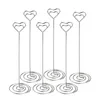 Stäbchen 30pcs 8,6 Zoll hohe Place -Kartenhalter Herz Form Tabelle Nummer Halter Ständer Bild PO Note Memo Clip für Hochzeit