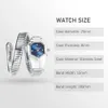 Wristwatches MISSFOX Snake Shape Diamond Watch For Women Luxury Brand Blue Dial Fashion Women Watches Bezel Bracelet Quartz Movt for Female 230823