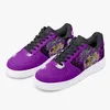 Chaussures de bricolage violet un pour hommes femmes plate-forme baskets décontractées texte personnalisé avec des formateurs de style cool chaussures de plein air de mode 36-48 55192