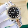 Męski zegarek dla kobiet zegarek luksusowy zegarek dla mężczyzn automatyczny ruch zegarki designerskie zegarki Diamond Watches 31/36/ Pasek ze stali nierdzewnej