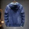 Herrenjacken Frühling Männer mit Kapuze -Denim Jacke Casual Fashion Sport Denim Jacke 230822