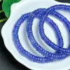 Bangle Natural Tanzanite Bracelet Handmade Crystal Quartz Jewelry Stretch Fashion Children Birthday Gift 1pcs 6mm