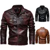 Herren Trench Coats Herrenherbst- und Winter Männer hochwertiger Modemarkt -Leder -Jacke Motorradstil Casual Jacken Schwarz warmer Mantel 230822