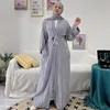 Ubranie etniczne Eid Mubarak Elegancki prosty Abaya Dubai muzułmanin dla kobiet Kaftan Kaftan Turcja Islamska kaftan arabski femme