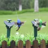 Garden Decorations Artificial Solar Powered Battery Flying Wobble Fluttering Feather Wing Fake Hummingbird Yard Plants Flower Ornament Decor 230822