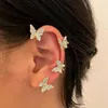 Backs Earrings Butterfly Ear Clip No Piercing Cuff For Women Girls Ear-hook Party Earring Valentines Day Gift AM4004