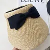 Ball Caps Super Large Brim Summer Double Layer Bow Knot Straw Woven Hollow Top Hat For Women's Travel And Vacation Versatile Lady Sun