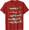 T-shirt feminina Americana P-51 Mustang Fighter Men T-shirt curto casual 100% algodão T Tamanho S-3xl 230823