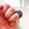 Anneaux de mariage Bague Oeil de Tigre Crâne 925 Sterling Argent Vintage Cadeau pour Femmes Hommes Beaux Bijoux 230822