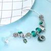 Strand Green Clover Jewelry Sweet Glass Diy Beads Original Armband Girl Robot Fashion Accessories Gift