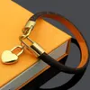 luxury bracelet designer bracelet for women simple leather bracelets woman jewelry for womens charm bracelet bangle With pendant 18k gold plated free shipping gift