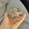 Bangle Doremi Crystal pusta nazwa z kamienną bransoletą barową niestandardowe spersonalizowane bransoletki do rzeczywistych zdjęć 230822