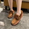 Boots Furry Snow Women Ankle Platforms Casual Slipon Flat Shoes Comfortable Plus Size and Low Price Purple 230823