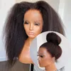 Brazilian Kinky Straight Lace Wig 13x4 HD Lace Front Glueless Wig Natural Hair Yaki Straight Synthetic Wig for Africa Women