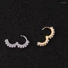 Hoop Ohrringe Septum Piercing Imitation Perle für Frauen Einfache goldene Farbe Kupfer Daith Earing Nasenring Schmuck Schmuck