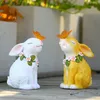 Décorations de jardin Creative Solar Rabbit Light Outdoor Balcon Décoration Cour Sculpture étanche 230822