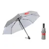 Paraplyer helt automatiska paraplynatt som kör reflekterande missfärgade när de utsätts för vattenskuggningsskyddsvikning