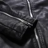 Heren Trench Coats Mens Pu Leather Jacket Motorfiets Biker Men's Jackets Autumn Winter Warm Black Buiten Outdoor Outdarse Coats 5xl Plus Szie 230822