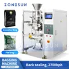 ZONESUN – Machine à ensacher automatique, équipement d'emballage de pochettes, servocommandes VFFS, Solution d'emballage de poudre de granulés alimentaires ZS-FS420F