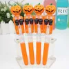 Other Festive Party Supplies 18cm Halloween Gift Kids Trick Or Treat Party Lovely Pumpkin Boxing Pen Creative Ballpoint Pen With Light Happy Helloween Day L0823