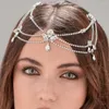 Hair Clips Bohemian Vintage Full Rhinestone Multi-layer Bridal Headband Chain For Women Wedding Crystal Forehead Accessories