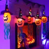 Autres fournitures de fête d'événement Citrouille LED Décoration d'Halloween Lumière clignotante Gypsophila Ghost Festival Dress Up Glowing Ghost Hat Lampe Décor Lanterne suspendue 230823