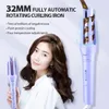 Curling Irons CkeyiN 32mm Automatic Hair Curler for Women Tourmaline Ceramic Curling Iron Rotating Roller Auto Rotary Fast Heating Styling 230822