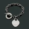 Nouvelle marque Ot fermoirs amour bracelet à breloques classique t lettre Designer Couples chaîne mode hommes et femmes bijoux cadeaux TOKF TOKF