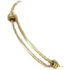 Bangel -Haaransatz -Regel gelbes Kupferarmband Einfach verstellbarer Mund Messing Handring