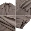 Dames suits blazers mode solide trench maxi jassen zanzea 2023 casual revers dubbele borsten overjassen vrouwelijke lange mouw jassen oversized 230822