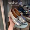 Chaussures de robe Ods Luxe Argent Brillant Bling Pompes Bout Carré En Métal Vache En Cuir Véritable Mocassins Femmes Talons Or Slip Sur Party 4142 230823