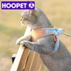 Dog Collars Leashes HOOPET Outdoor Cat Leash Vest Mesh Breathe Adjustable Harnesses For Dogs Harnes Chest Braces Leads Vest Cat Waterproof Collar 230823