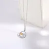 Catene 2023 Modella meteorica piastra rotonda Pendant Necklace Star Magile Catena Gioker in acciaio inossidabile Festa di gioielli da donna