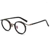 Sunglasses Frames Advanced Retro Round Glasses Frame Men Women Unique Bussiness Optical Eyeglasses Myopia Reading Spectacles Clear Lens