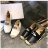 Dames loafers casual schoenen espadrilles zomerontwerpers dames plat strand half slippers mode dame loafer visser canvas schoen met stofzakken