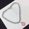 6a2q High End Bracelet Necklace Set Heart Shaped Bead Designer Women Fashion Jewelry Original Gift 316l Stainless Steel Ism 9xeb