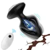 Hollow out remote control with 10 frequency vibration vestibular wearing male female masturbators silicone sexual anal plug