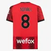 23 24 A MILANS IBRAHIMOVIC GIROUD Soccer Jerseys 2023 PULISIC THEO TONALI REIJNDERS Shirt ROMAGNOLI RAFA LEAO S.CASTILLEJO REIJNDERS LOFTUS-CHEEK Football uniform