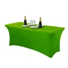 Table Cloth 4/5/6/8FT Stretch Rectangle Tablecloth Spandex Fitted Oilproof Cover Lycra El Birthday Party Meeting