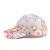 Casquettes de balle imprimé floral pour femmes, décoration d'extérieur, chapeaux de voyage, casquette de Sport, mode été Baseball Trekking